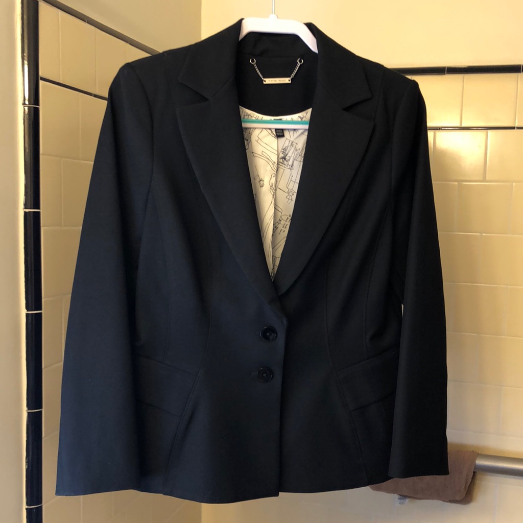 White House-Black Market Suit Jacket. 2 Buttons. Only Worn Once. Pristine. Sz 14